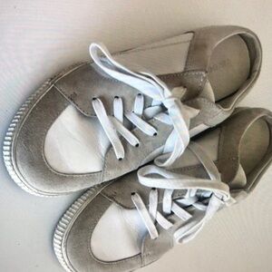 Women’s kess leather suede backless slip sneakers